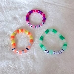 3-Pack Rave Kandi💜🤍💛